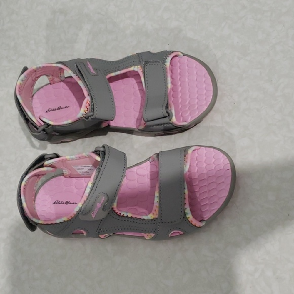 Eddie Bauer Gray and Pink Kids' Sport Sandals